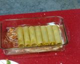 A picture of step 7 of Italian lasagna cannelloni filled with Indian paner tikka.