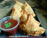 A picture of step 4 of Homemade Aloo samosa #cookpadramadan #iftar.
