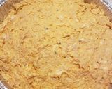 A picture of step 2 of Easy Peasy buffalo chicken dip.