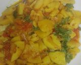 A picture of step 1 of Aloo ki bhujia.