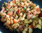 A picture of step 3 of Cheesy Veg Soya Macaroni Pasta.
