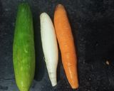 A picture of step 1 of Tricolour Salad.