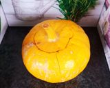 Une image de l'étape 1 de Potiron garni à la fondue savoyarde et sa fondu de potiron au jambon 😋#halloween 😱.