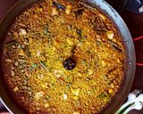 Foto del paso 10 de la receta Paella de rape, puntilla y ajos tiernos