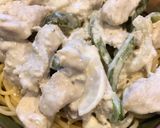 A picture of step 11 of Creamy Garlic Chicken with 🐔Spaghetti 🍝.