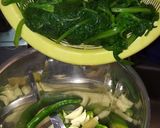 A picture of step 1 of Palak (Spinach) Puris.