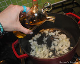 A picture of step 1 of Persian artichoke and celery stew.