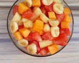 A picture of step 3 of Simple Fruit Salad with Honey Lime Dressing.