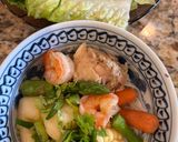 Hình bước làm 3 của món Lẩu bò, gà, tôm rau củ quả