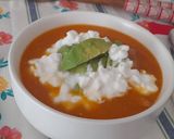 A picture of step 5 of Aztec Soup or Mexican Tortilla Soup -with Tortilla Chips-.