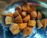 A picture of step 1 of Sweet Potato Candil Porridge / Kolak Biji Salak.