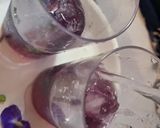 A picture of step 3 of Blue pea magic layered mocktail.