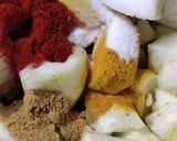 A picture of step 4 of Aloo tinda masala.