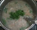 A picture of step 8 of Soup e jo (cream of barley soup).