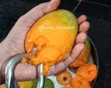 A picture of step 1 of Stuffed Mango kulfi.