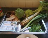 A picture of step 1 of Mixed Mushroom & Tofu Soup (Vegan/Vegetarian/Low Carb).