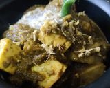 A picture of step 6 of Palak paneer.