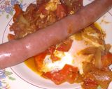 Foto del paso 5 de la receta: Huevos rancheros con salchichas