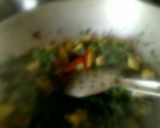A picture of step 4 of Chane ka saag.