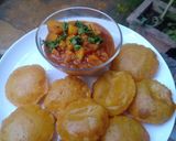 A picture of step 5 of Puri and sabji.