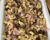 A picture of step 5 of Mushroom and ham pasta bake.