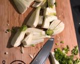 A picture of step 3 of Roasted sea bream. Spiced cauliflower, apple, fennel & hazelnut.