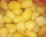 A picture of step 1 of Stuffed Potato balls.
