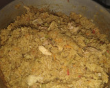 Foto del paso 2 de la receta: Volcán de arroz de cebolla con carnes, acompañado con aguacate