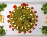 A picture of step 9 of Paalak Corn Rice.