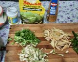 A picture of step 2 of Green garlic, green chilli ginger pickle.