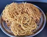 A picture of step 4 of Aloo sev.