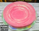 Foto langkah ke 4 dari resep Puding Zebra Buah Naga.