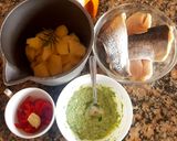 Foto del paso 1 de la receta: Trucha a la plancha, c/papas y salsa verde. #Mercado