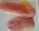 A picture of step 1 of My Grilled Chicken with Butternut Squash Potatoes and cold Salad.