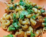 A picture of step 3 of Masala macaroni.
