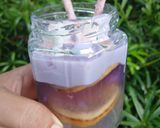 Foto langkah ke 4 dari resep Pudding Jelly Ungu (Taro, Anggur dan Blueberry) in Jar.