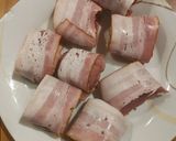 Sertésszűz baconbe göngyölve, párolt zöldségekkel recept fázis 1 fotója