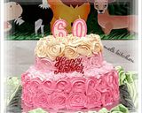 Foto langkah ke 13 dari resep Rosette Ombre Cake.