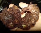 Фото кроку 6 до Шоколадные кексы с бананом и вареной сгущенкой.