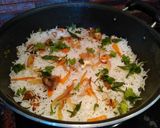 A picture of step 11 of Mushroom Biryani.