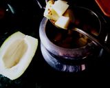 A picture of step 1 of Green Papaya, Moong Dal Curry (no onion, garlic) with Raita and.