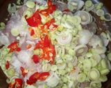 Hình bước làm 2 của món Thịt Ba Rọi Xào Mắm Ruốc Huế
