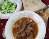 A picture of step 3 of Beef Qorma.