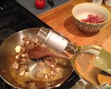 A picture of step 5 of Porcini and pancetta pasta sauce.