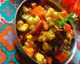 A picture of step 4 of Mixed Subji (no onion garlic).