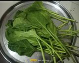 A picture of step 1 of Fiber Rich Palak Patra (Spinach leaves Patra).