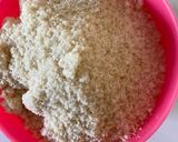 A picture of step 3 of Vegan condensed milk coconut and almond bites.