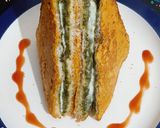 A picture of step 3 of Besan Cheesy Chutney Sandwich.