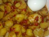 My simple faten dankali with boil egg