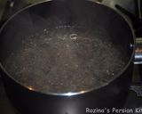 A picture of step 2 of Persian pickled grapes.